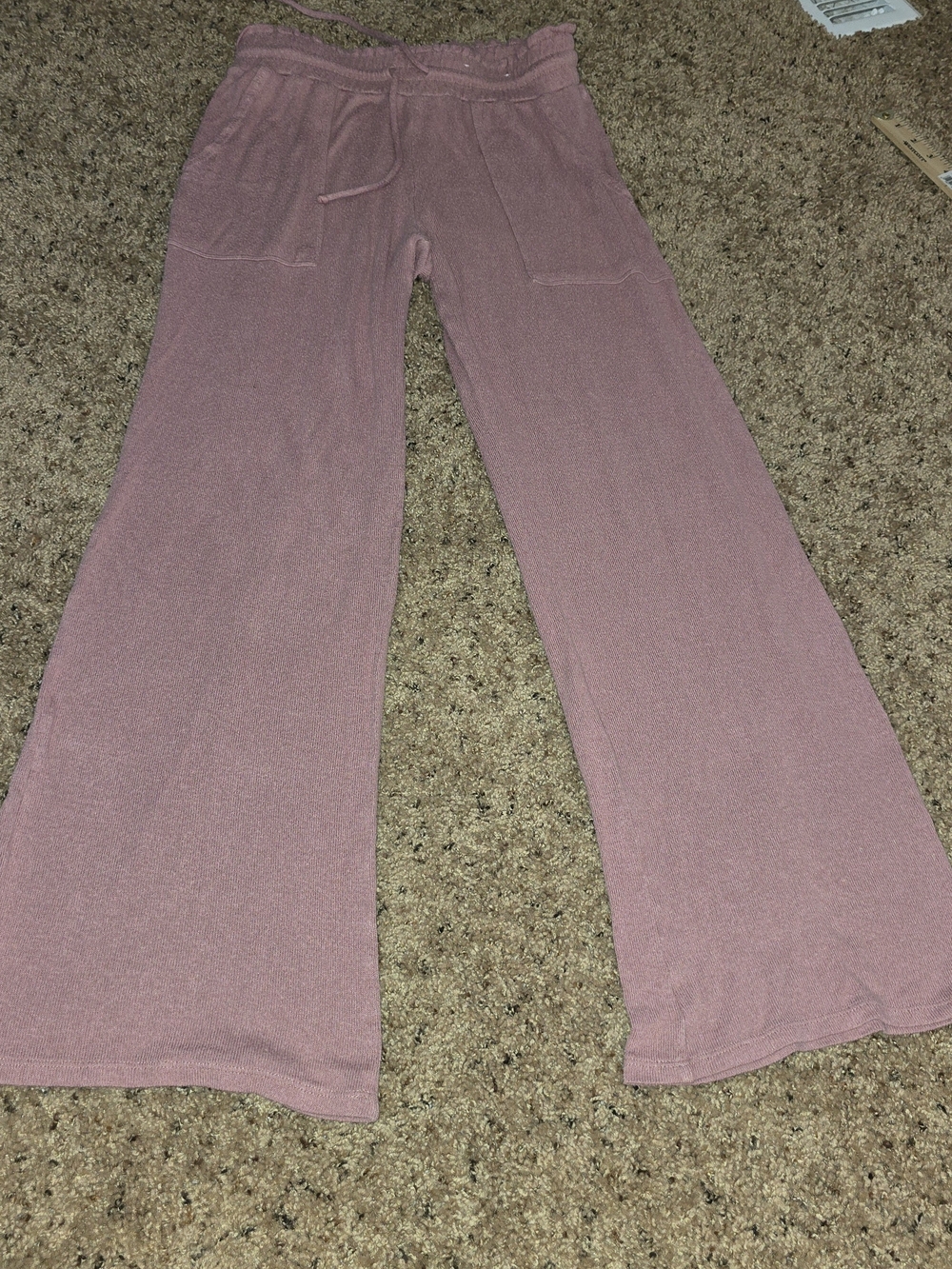 stars above Dusty Rose Wide-Leg Drawstring Lounge Pants